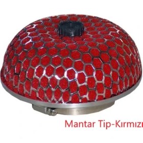 Resim Carub Ses & Performans Arttırıcı Açık Hava Filtresi Mantar Tip Kırmızı +6 Hp Aparatlı Üniversal 
