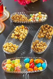 Resim Genel Markalar 4’lü Şeffaf Çerezlik Seti Kırılmaz Sunum ağı Modern ve Zarif Tasarım Kuruyemiş Meyve Tatlı ve Atıştı 