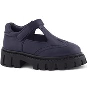 Resim Rakerplus Lacivert Mat Cırtlı Kız Çocuk Okul Ayakkabı 