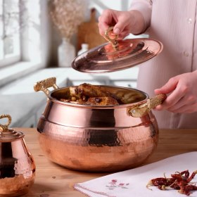 Resim Emsan Göbeklitepe Bakır Güveç Tenceresi 18 cm 