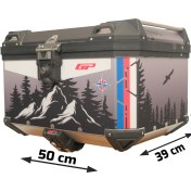 Resim Gp Kompozit Dsn06 Universal 45 Lt Desenli Alüminyum Motosiklet Çantası 