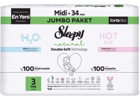 Resim Sleepy Natural Bebek Bezi Double Soft Jumbo Midi 34 Adet - Standart / Standart 