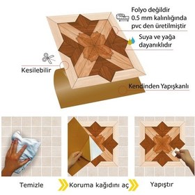 Resim Tink Kendinden Yapışkanlı Ahşap 002 Desenli Pvc Karo 30x30 Cm 