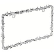 Resim Topnotch Universal Die-cast Metal Chrome Akrep Thorn Plakalık Çerçeve Aracınız İçin 