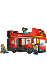 Resim Urg 60407 City Kırmızı Iki Katlı Tur Otobüsü 384 Parça +7 Yaş Lucest Yeni 