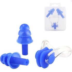 Resim Silikon Burun Ve Kulak Tıkayıcı Yüzücü Set Açık Gri 