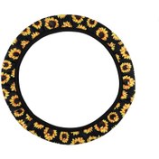 Resim Youmex Evrensel Ayçiçekli Direksiyon Kılıfı - Kaymaz, Ter Emici Ve Rahat Tutuş Altın 