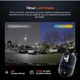 Resim 70mai Dash Cam X800 128gb Siyah 