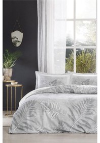 Resim Frunze Gri Çift Kişilik Nevresim Takımı Gri 