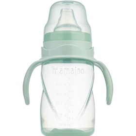 Resim Mamajoo Kulplu Akıtmaz Eğitici Bardak Powder Green 270 ML & Anti-Kolik Yeşil 