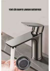 Resim Jupiter Sıcak Soğuk Çift Girişli Banyo Lavabo Bataryası Krom Renk Lüx Modern Tasarım 2 Yıl Garanti Krom 