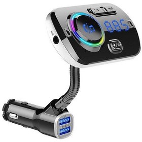 Resim Bluetooth Fm Transmitter For Car, Wireless Bluetooth 5.0 Car Radio Adapter Transmitter Qc 3.0 Dual Usb Car Charger Kits With Hands-free Calling Music 