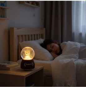 Resim Pilli Işıklı Müzikli Kar Küresi Şanslı Kedi Figürlü Eğlenceli Masaüstü Biblo, Led Aydınlatmalı Dekoratif Hediyelik Kar Küresi 4989 