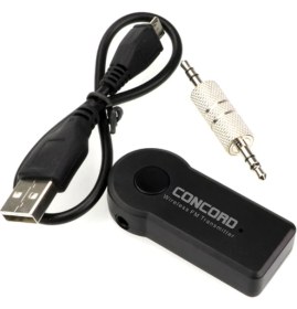 Resim Concord C-600 Aux Bluetooth FM Transmitter Siyah Renk ile Müzik Dinleme ve Görüşme İmkanı 