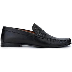Resim Tamer Tanca Erkek Hakiki Deri Siyah Kroko Loafer Ayakkabı 478 B1100 Erk Ayk Sk24-25 Sıyah Kroko Siyah Kroko 