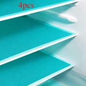 Resim Premium Buzdolabı Astarları Dört Parça - Dolaplar ve Yemek Masaları için Özelleştirilebilir Matlar, Yıkanabilir, Su Geçirmez ve Yağa Dayanıklı, Düzenli Bir Mutfak İçin - Dayanıklı, Kaymaz, BPA'sız, Raflar, Dondurucular ve Dolaplar İçin İdeal 