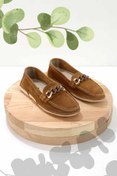Resim Bambi Camel Süet Hakiki Deri Kadın Loafer Ayakkabı K01303316202 