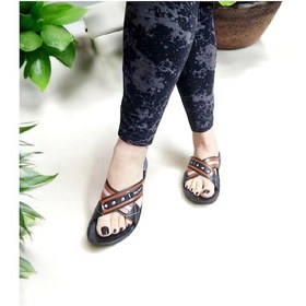 Resim Kadın Çapraz Bant 4 Nokta Ortopedik Ev Ve Dışarı Terliği Siyah 