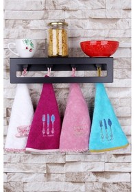 Resim Baveno %100 Pamuk 4'lü Karma Renkler Mutfak Havlusu Karma 