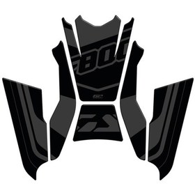 Resim GP Kompozit BMW F 800 GS 2024 Uyumlu Tank Pad Seti Siyah 