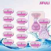 Resim Bayanlar İçin Bikini Kısa Saplı Manuel Tüy Alma Makinesi, 3 Katmanlı Paslanmaz Çelik Değiştirilebilir Jilet, Kızlar İçin Yazlık Tüy Alma Aleti, Vücut Tıraş Makinesi,Kolay Tutma Sapı,Kompakt Tasarım,Yüksek kaliteli tıraş makinesi,Manuel Tıraş Makinesi,Güzellik Temelleri,Cilt Bakım Rutini 