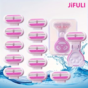 Resim Bayanlar İçin Bikini Kısa Saplı Manuel Tüy Alma Makinesi, 3 Katmanlı Paslanmaz Çelik Değiştirilebilir Jilet, Kızlar İçin Yazlık Tüy Alma Aleti, Vücut Tıraş Makinesi,Kolay Tutma Sapı,Kompakt Tasarım,Yüksek kaliteli tıraş makinesi,Manuel Tıraş Makinesi,Güzellik Temelleri,Cilt Bakım Rutini 