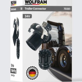 Resim 15'li Tır Dorse Direkli Römork Fişi Vidalı Erkek - Wolfram 70361 