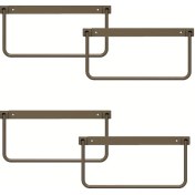 Resim Sinuoshop 4 Parça Katlanır Karavan Ayakkabı Rafı Duvar Montajlı Alüminyum Ayakkabı Askılığı 