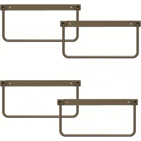 Resim Sinuoshop 4 Parça Katlanır Karavan Ayakkabı Rafı Duvar Montajlı Alüminyum Ayakkabı Askılığı 