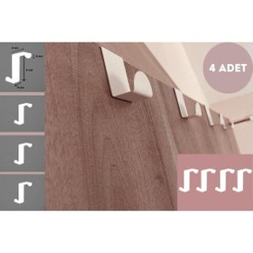 Resim risingmaber Beyaz Askılık Kapı Arkası Bornoz Askılığı Mutfak Banyo Askılığı Havlu Elbise Askılık 4lü 