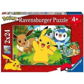 Resim Ravensburger 2x24 Parça Puzzle Pokemon 056682 