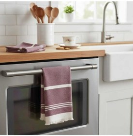 Resim Pamuklu , Püsküllü , Yüksek Emiş Güçlü El Ve Kurulama Bezi Mutfak Havlusu 30 X 50 Cm - Kiremit Kiremit 