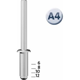 Resim Novus Kör Perçin Alüminyum 4 x 8 mm 70 Li Paket 