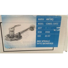 Resim Aktaş Ak 037 Mix Spiralli Evye Baryası -berber Bataryası Krom 