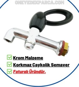 Resim KORKMAZ Semaver Musluk (krom Renk) 