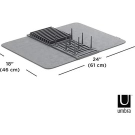 Resim Udry Peg Bulaşıklık, Mikrofiber Bulaşıklık, Katlanabilir ve Yer Tasarruflu Bulaşık Kurutma Çözümü,, 61 x 46 cm 