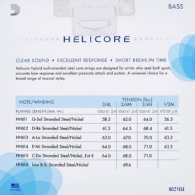 Resim D'Addario HH610 3/4M Helicore Hybrid 3/4 Kontrbas Teli 