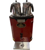 Resim ÖZEN ENDÜSTRİYEL MUTFAK DE11-Nova Jumbo Çay Makinesi 2 Demlikli Dijital Termostatlı 22 Lt. Elektrikli Semaver Kırmızı Siyah 