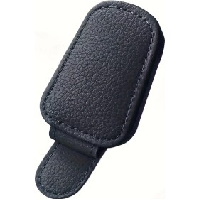 Resim Topnotch Siyah 1 Adet Pvc Güneşlik Gözlük Tutucu, Araç İçi Gözlük Askısı Ve Saklama Organizer 