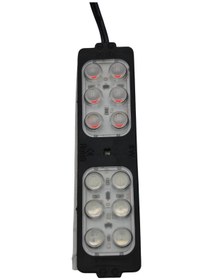 Resim 12 Volt 6 Watt 12 Ledli 104x26 Mm Animasyonlu Beyaz-amber Çakar Modül 5 Adet 