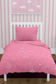 Resim MONOHOME Pink School Çocuk Nevresim Takımı 3D Pamuk Saten 160x220, monohome1948 