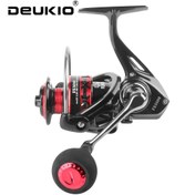 Resim 1 adet DEUKIO Premium Döner Balıkçılık Makinesi, Kırmızı & Siyah EVA Tutma Topu & Metal Tel Kupa, 2000-7000 Boyutlar - Akarsu, Nehir, Okyanus & Gölet Balıkçılığı için Pürüzsüz Döküm, DEUKIO 