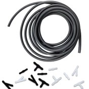 Resim Mufunye Oto Cam Silici Su Hortumu Seti - 4 Metre Kauçuk Hortum + 12 Adet Bağlayıcı T-y-ı Tipi - Evrensel Uyumlu, Cam Temizliği İçin Suv-tır-otomobil 