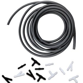 Resim Mufunye Oto Cam Silici Su Hortumu Seti - 4 Metre Kauçuk Hortum + 12 Adet Bağlayıcı T-y-ı Tipi - Evrensel Uyumlu, Cam Temizliği İçin Suv-tır-otomobil 