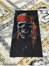 Resim Olympus plus KORSAN KILINÇ İSKELET KAFATASI Tasarımlı Motorcu Buff Maske Outdoor Boyunluk Unisex Bandana 