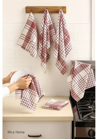 Resim 5 Li Mutfak Kurulama Bezi Alman Peçetesi 100 Pamuklu Bordo 