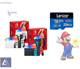 Resim Nintendo OLED | 256 GB 50 Oyun Dahil Çip & Ekran Takas 