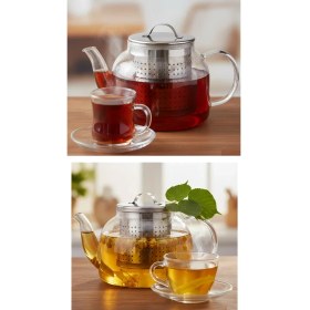 Resim Hereveoyuncak Çay Süzgeci Büyük Boy Paslanmaz Çelik Demlik Içi + Çay Süzgeci Demlik Şeklinde - 2li Set G0D5A1 