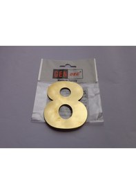 Resim 8Cm Kapı Daire Villa No Paslanmaz Metal No:8 