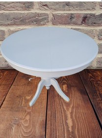 Resim Bengimobilya Baba Ihlamur Ağacı Ayak Açılır Masa 120 Cm Ahşap Mdf Parlak Beyaz (476076384) 